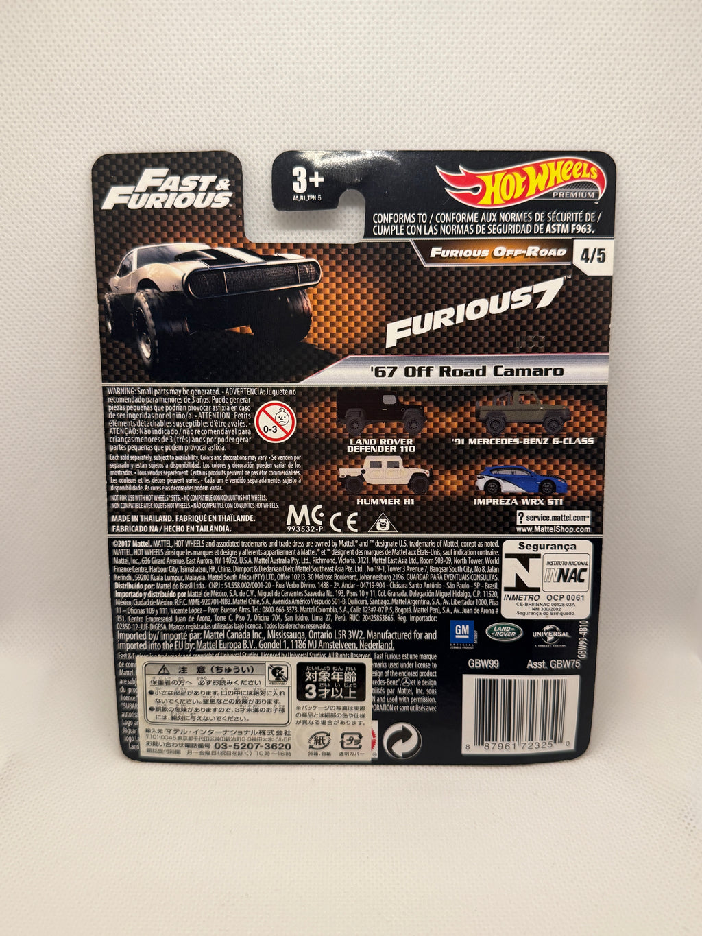 [Hot Wheels] Fast and Furious Off Road Camaro